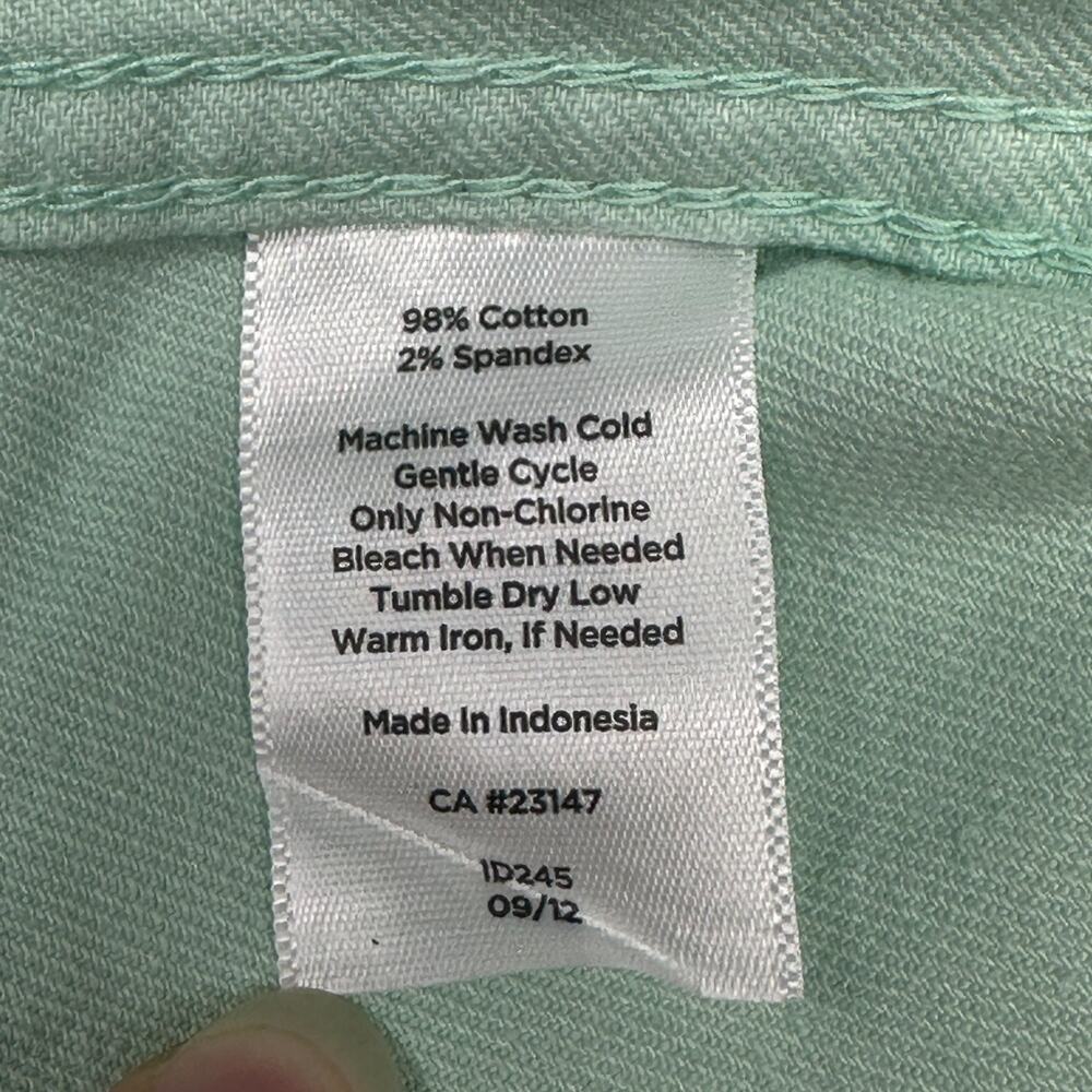 Talbots Petites Women’s Mint Green Denim Button-Up Jacket Size: Medium Petite - Picture 7 of 7